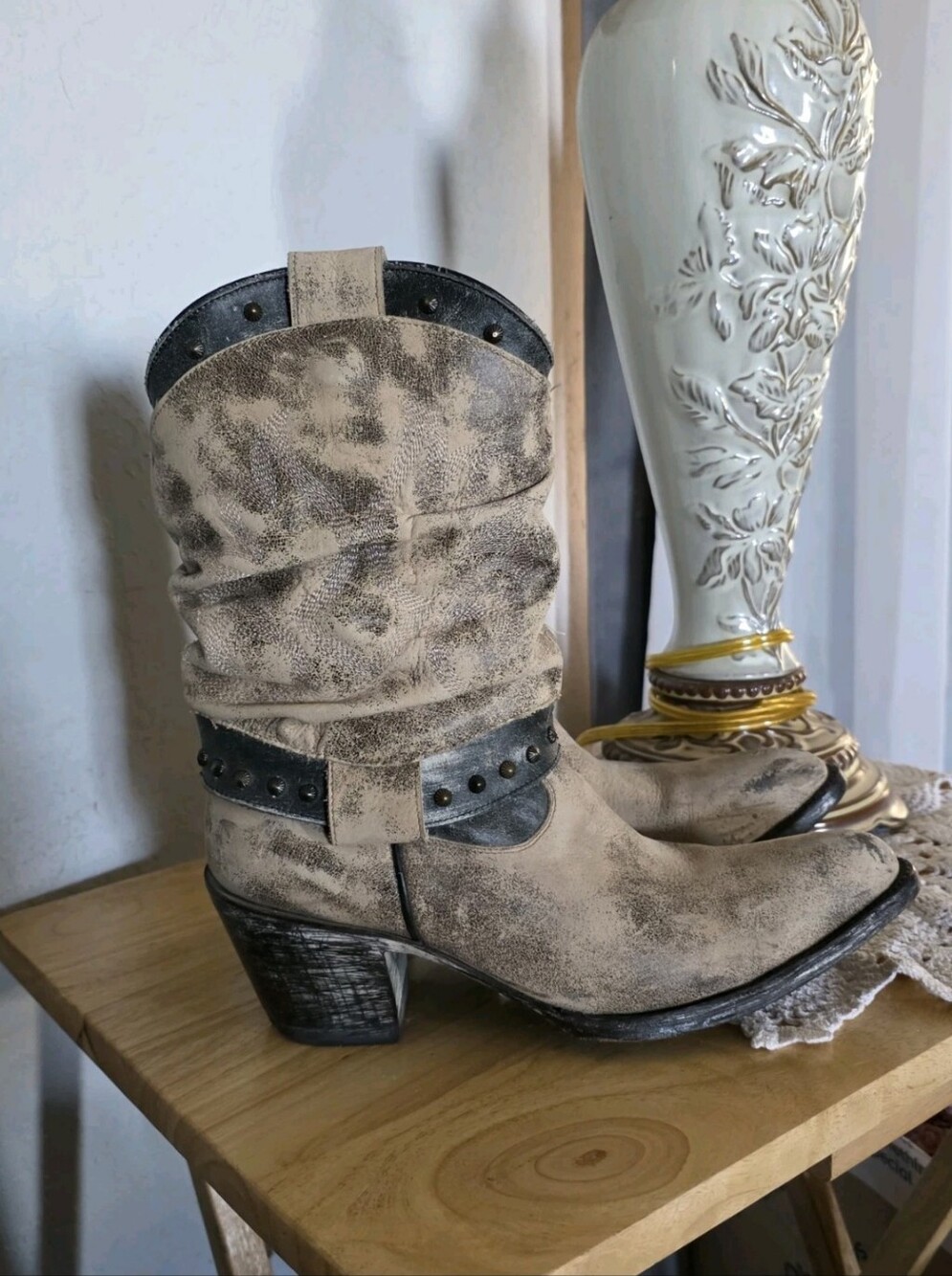 Vintage Old Gringo Yippee Women's Distress Western Boots 7 1/2 B